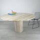 Travertine dining table design Jean-Charles Roche Bobois vintage 70s