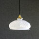Old French suspension in white glass - kintsugi repair on top