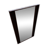 Large vintage wicker and wood mirror