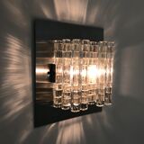 Murano glass wall lamp by albano poli for poliarte, italy 70s
