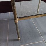Black marble and brass stool