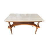 Table basse marbre et bois