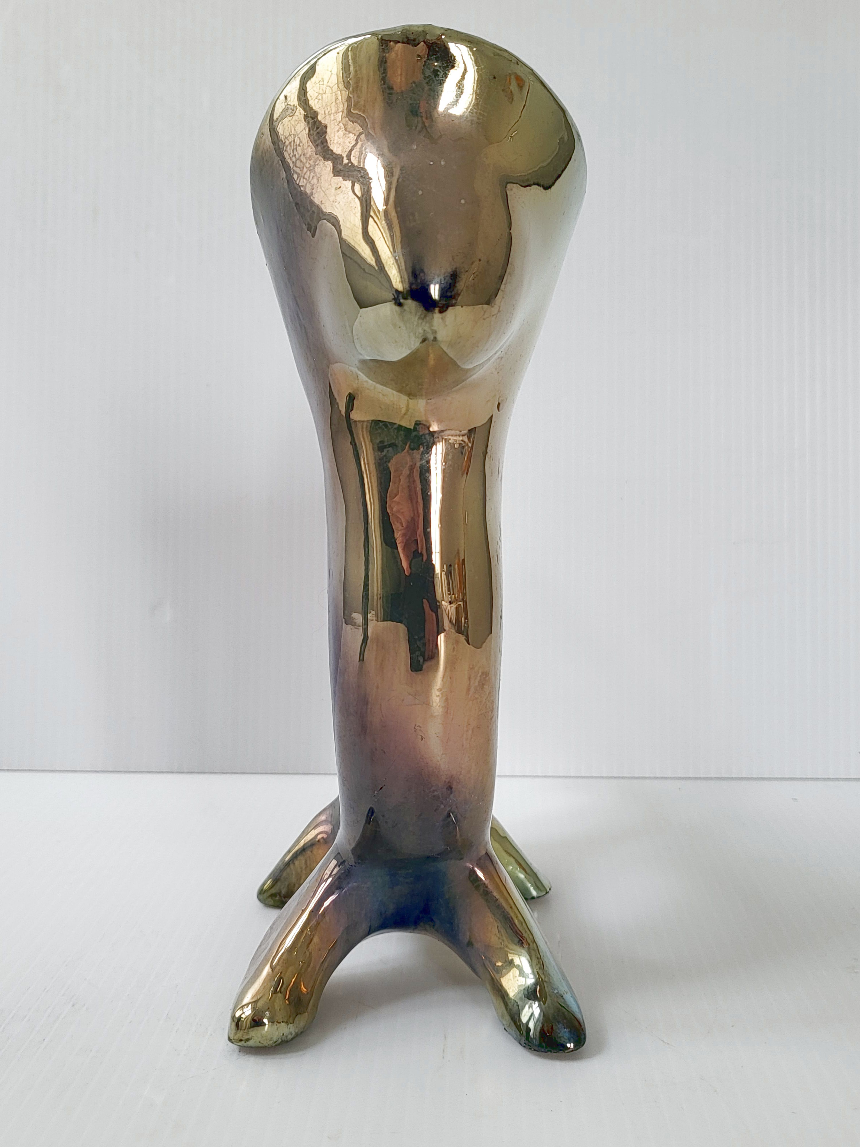 Pair of vintage zoomorphic vases