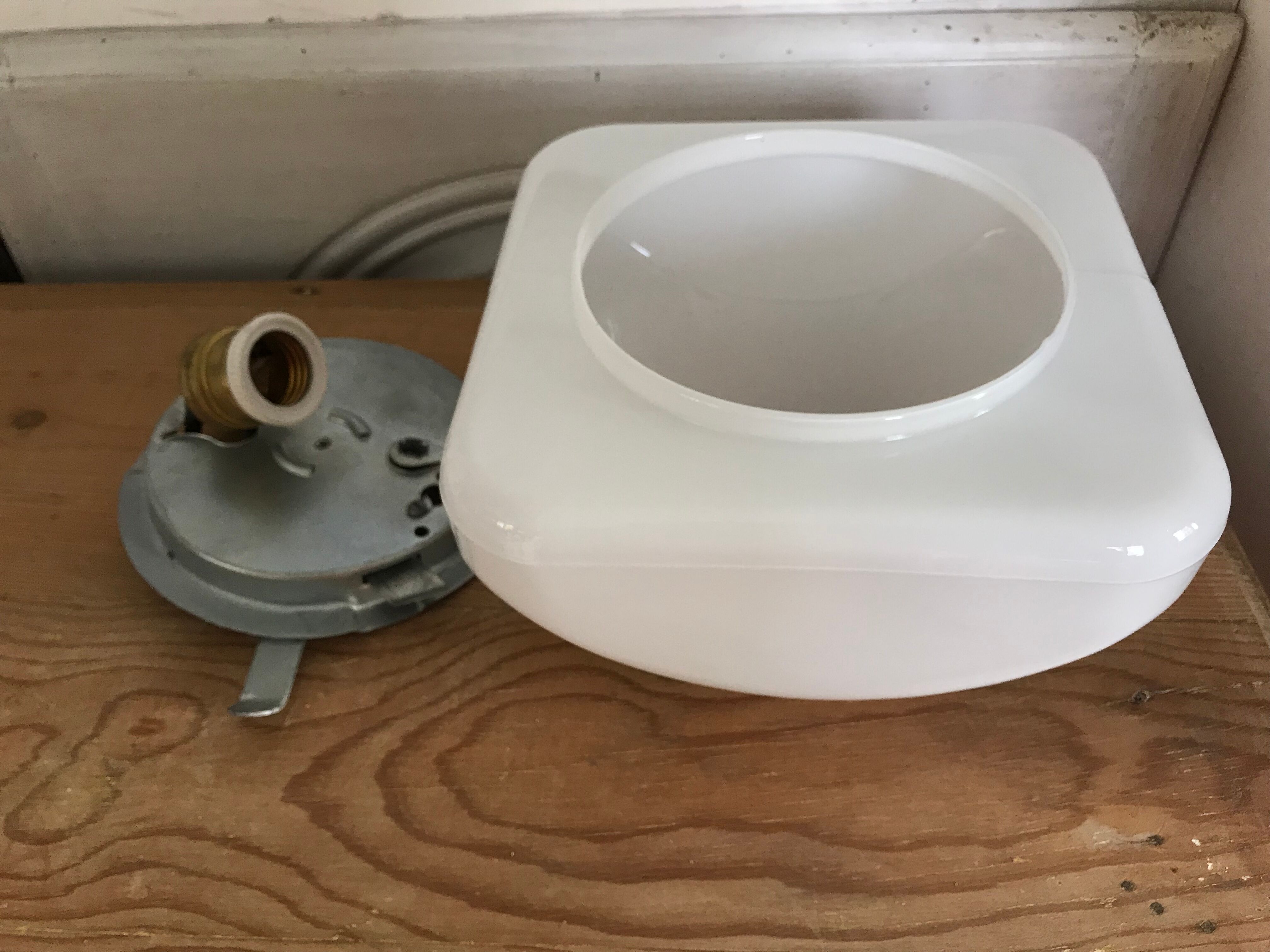 Ceiling lamp opaline 20X20