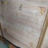 Travertine coffee table red design