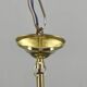 Art Deco Brass and Opaline Glass Chandelier, 1930s