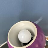 Vintage purple space age eyeball desk lamp