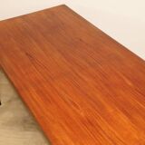 Vintage Danish teak and black lacquered metal table, 1950s