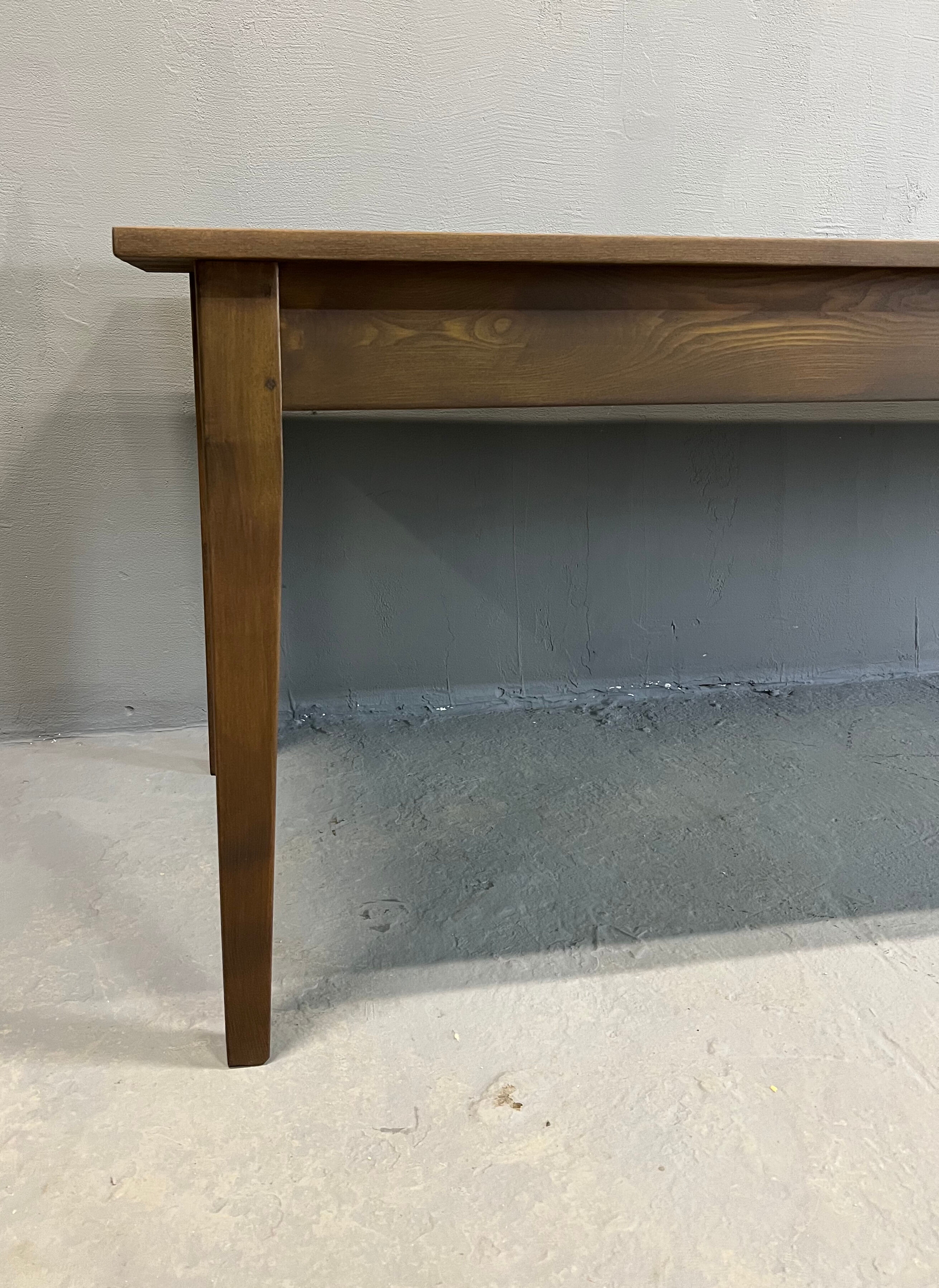 Farmhouse table "Dark Brown", spindle legs XXL 300 X 90 cm