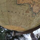Old large terrestrial globe Lebègue Paris