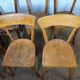 Set of 9 mismatched bistro chairs, 1950s.