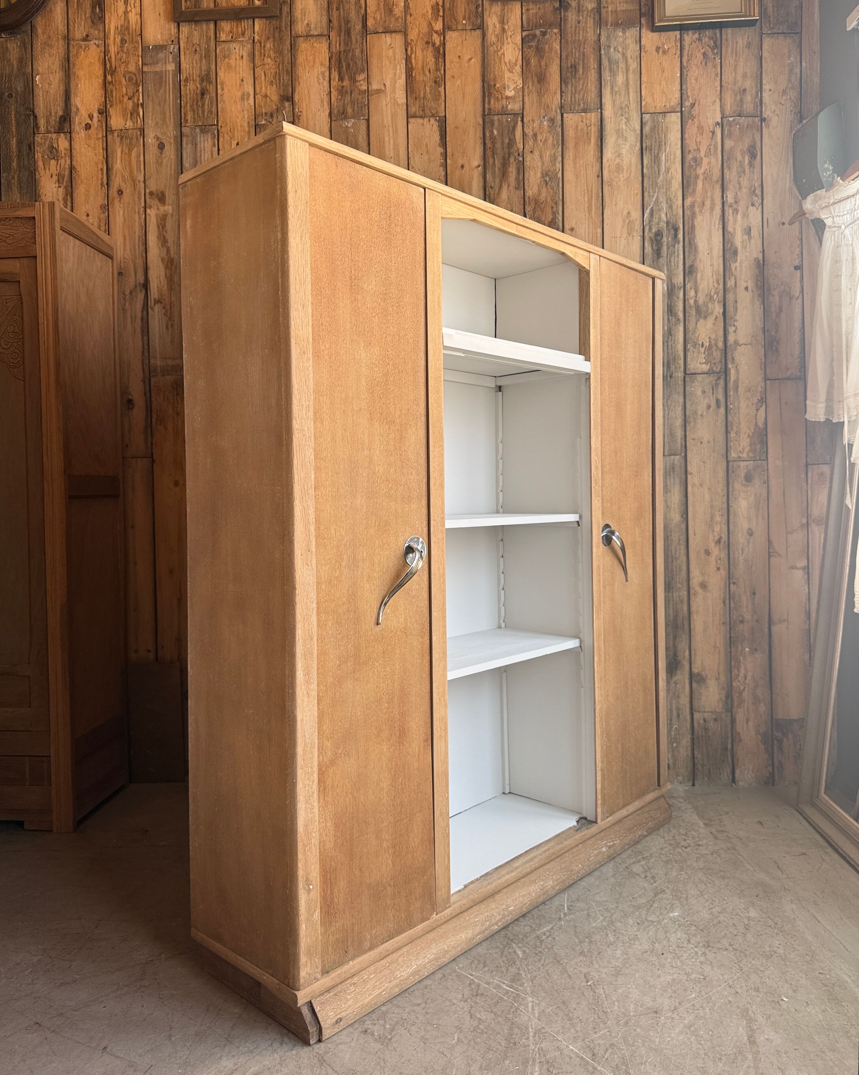 Art Deco oak library cabinet (renovated)