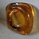 Vintage amber glass ashtray