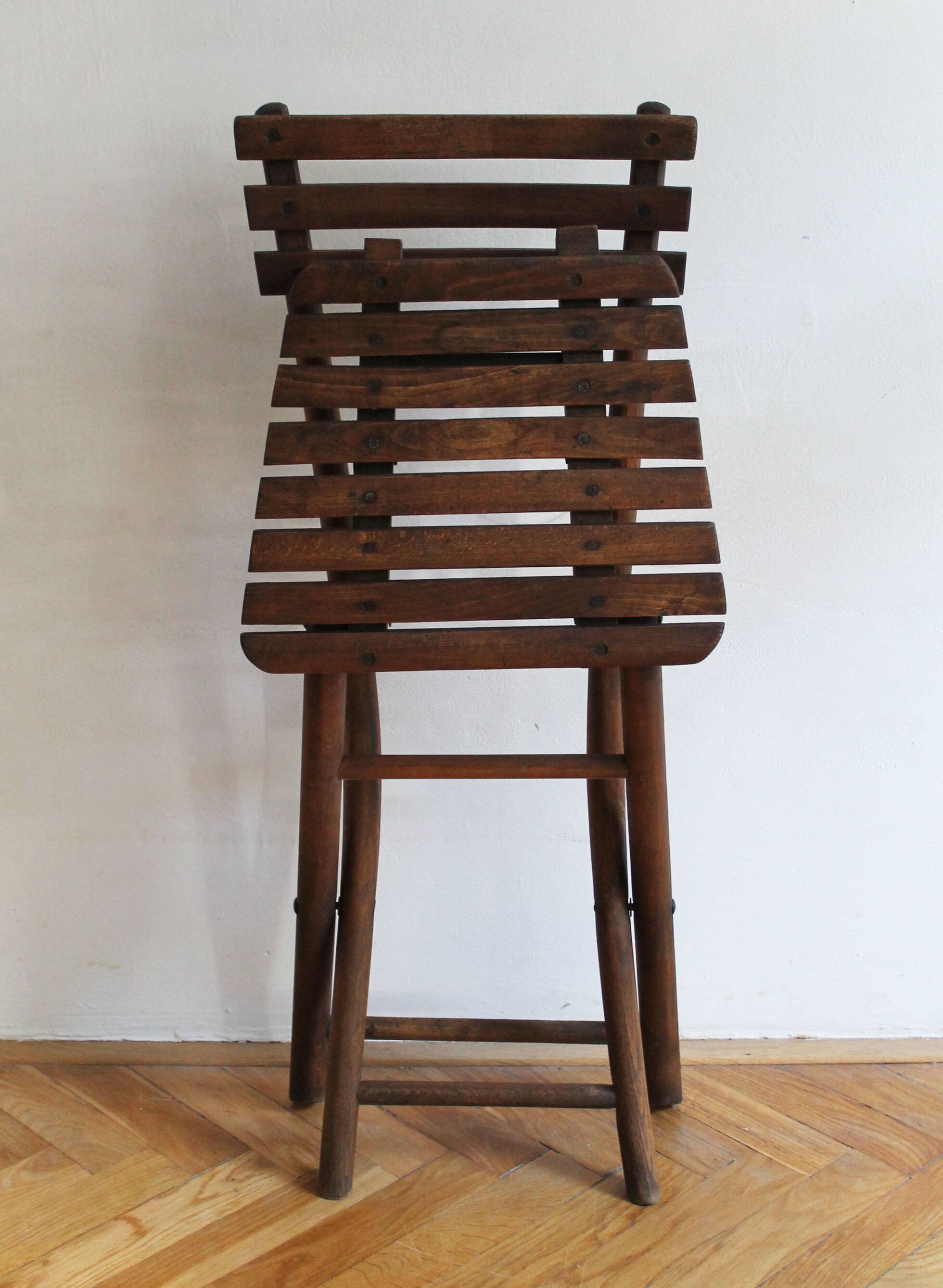 1920's Folding Garden Chair by Gebrüder Thonet