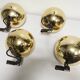 4 large golden ball spots, space age 60 70's. concord wall light on rails