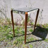 Table console art déco miroir pieds galbés vintage