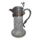 Important cut crystal wine carafe and solid silver 925/1000, Topázio house.