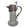 Important cut crystal wine carafe and solid silver 925/1000, Topázio house.