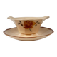Digoin - Sarreguemines sauce boat, rose pattern, first half of the 20th century.