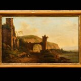 Paysage avec cavaliers, ÉCOLE ITALIENNE, XVIIIe SIÈCLE