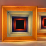 1 of 2 Bent Karlby Kvadrille wall table lamp for Lyfa, Denmark 1960s