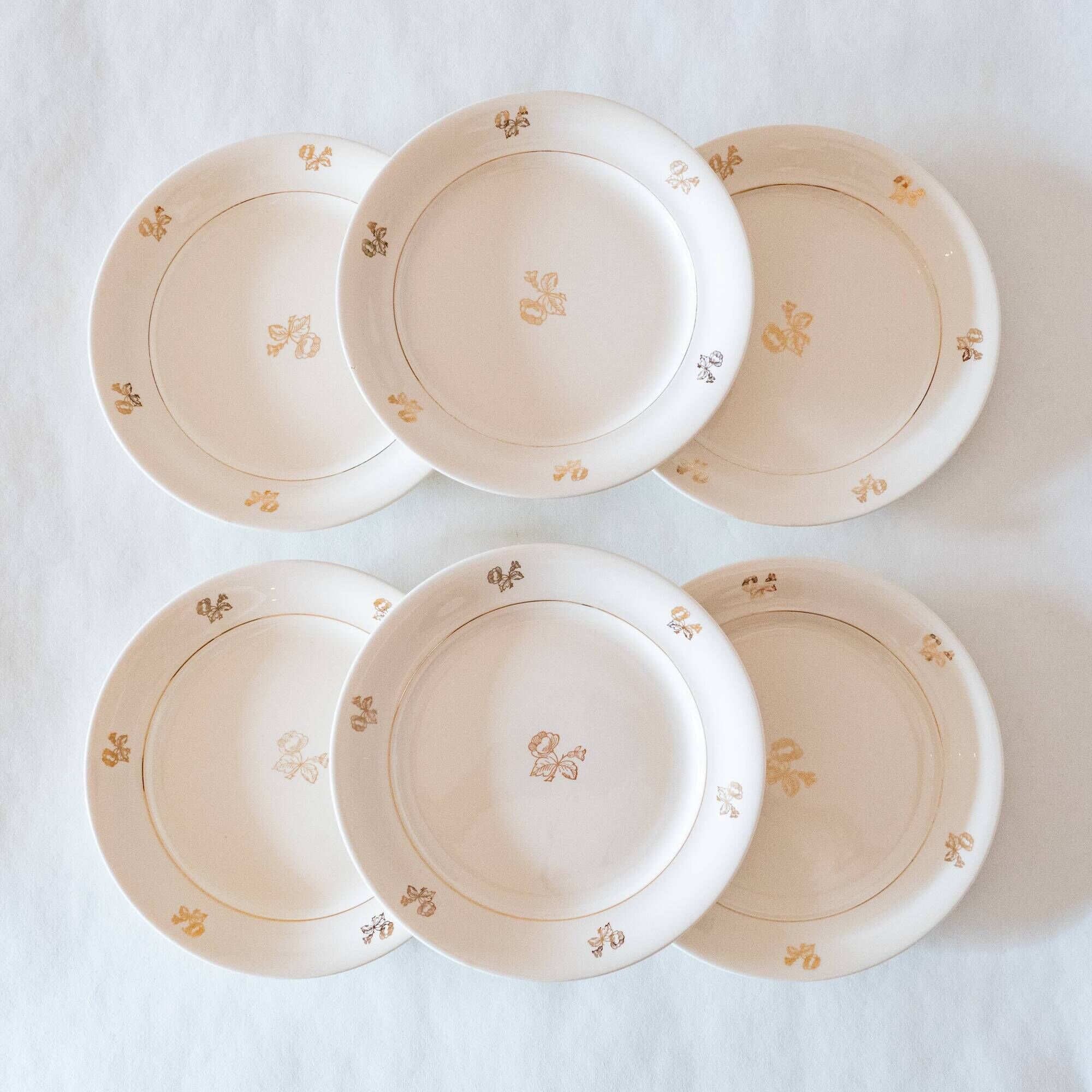 6 old flat plates Villeroy & Boch 1930-1940