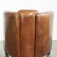 Fauteuil aviateur en cuir de vachette de couleur cognac
