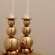 Pair of Swedish Brass Candle Holders, Mid-Century Style, Signed Gusum, Dated 1982