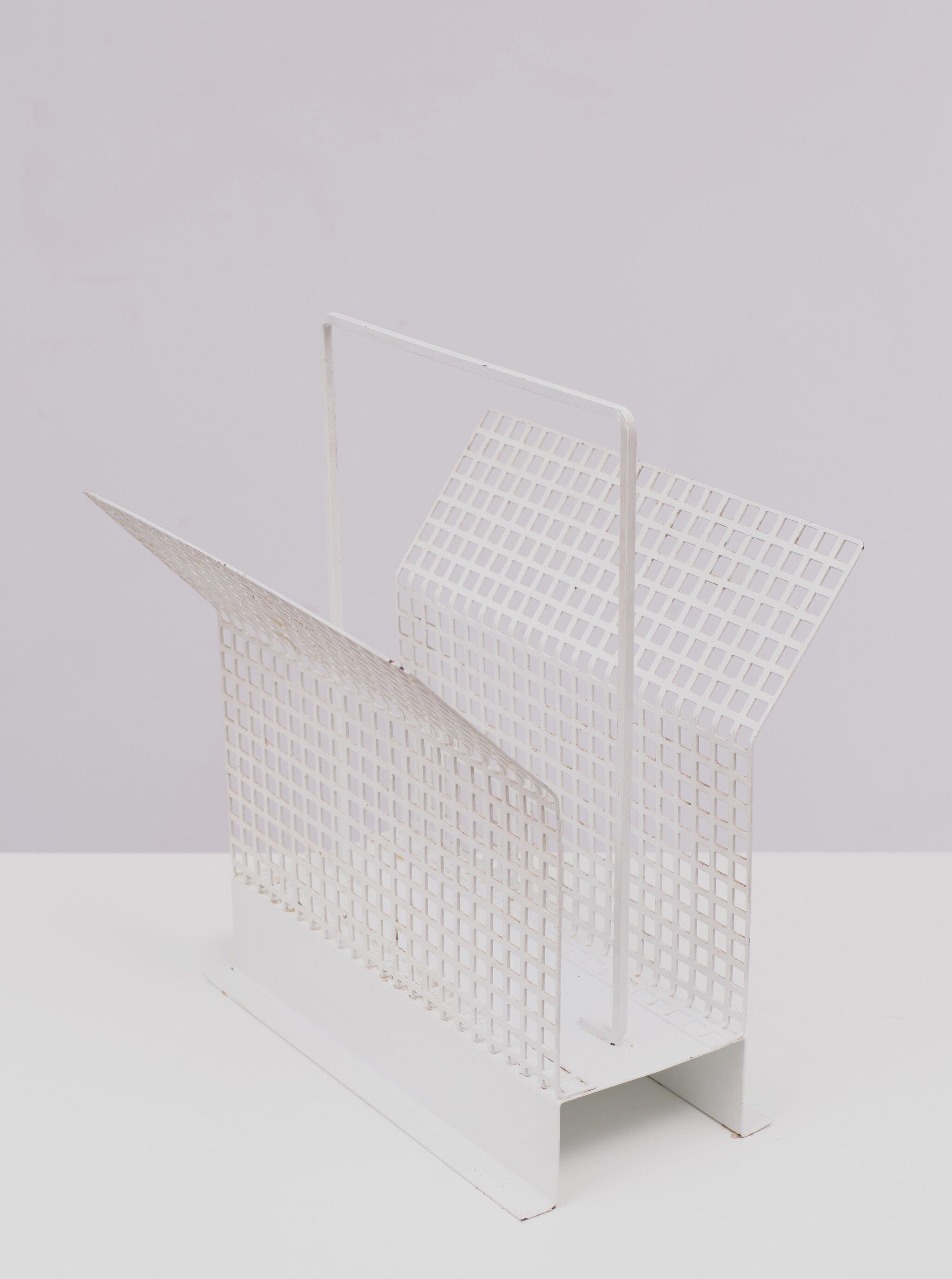 Perforated Metal News Paper Rack, 1960s, France