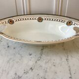 Oval and hollow dish longwy model "cézarine" art deco 30s