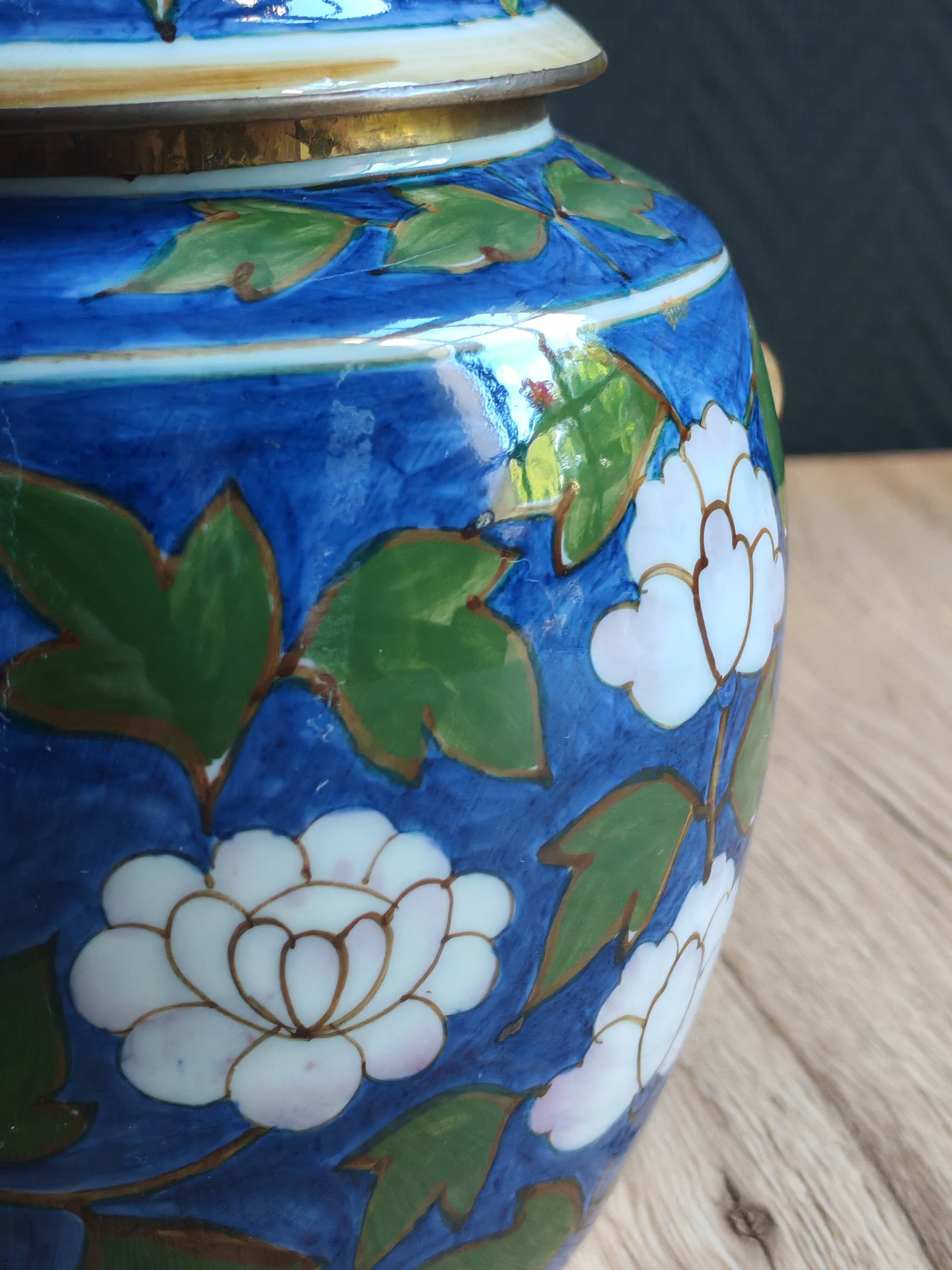 Mélarti Porcelain Vase with Lid - Hand-Painted Covered Pot