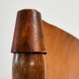 Hungarian calf leather lounge chair