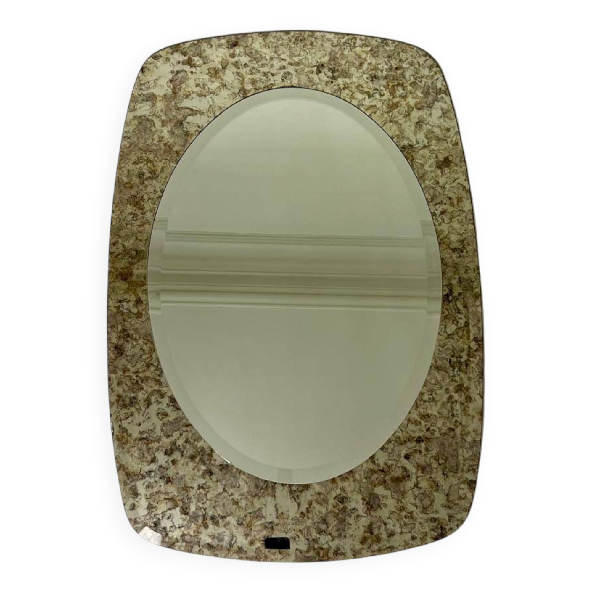 Double mirrors stacked vintage design, France, 1970s