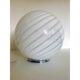 Contemporary murano spiral white murano glass table lamp