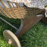 Wicker doll pram
