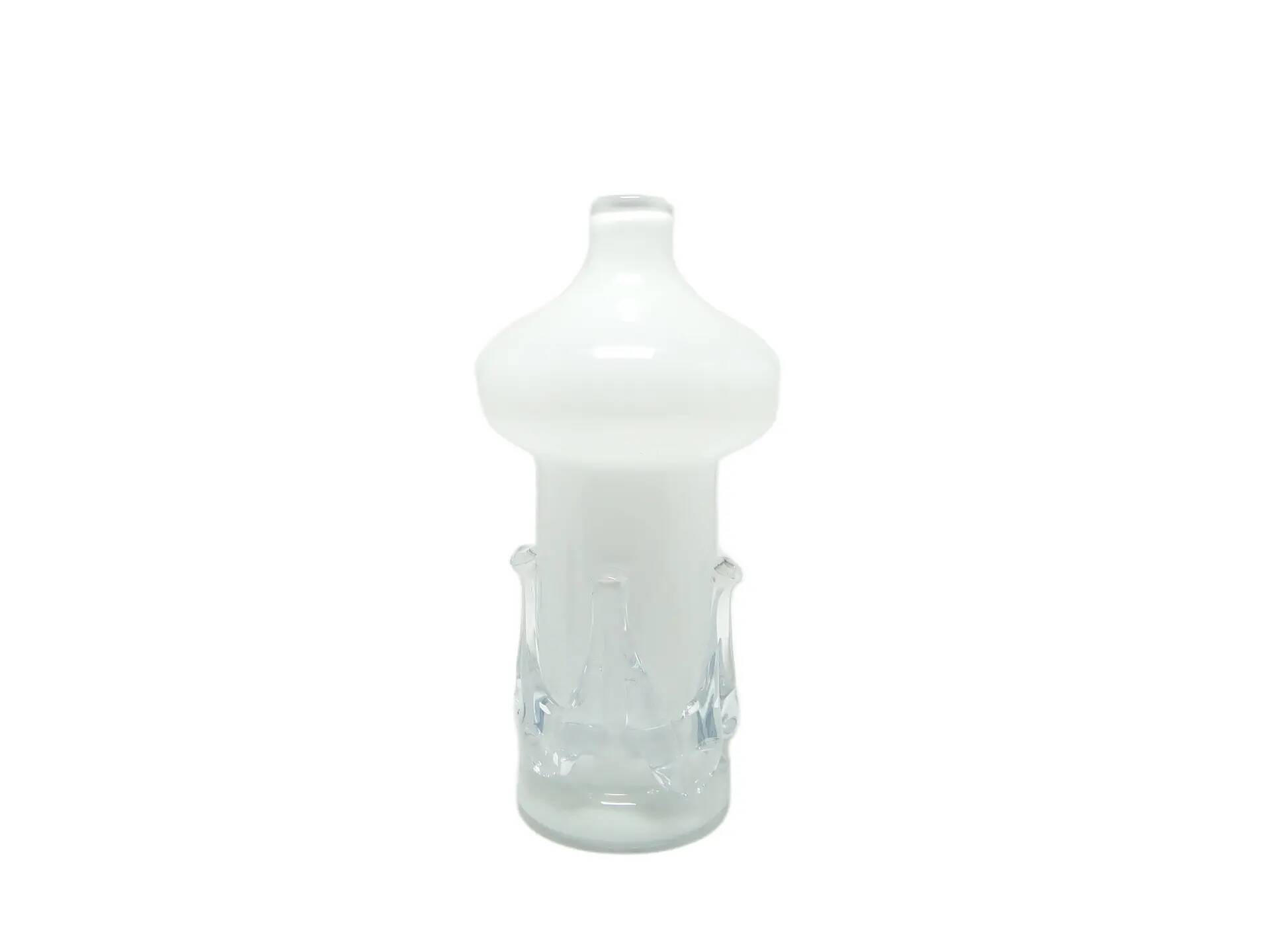 Modernist vase, ivory white glass, Poland, 1970s.