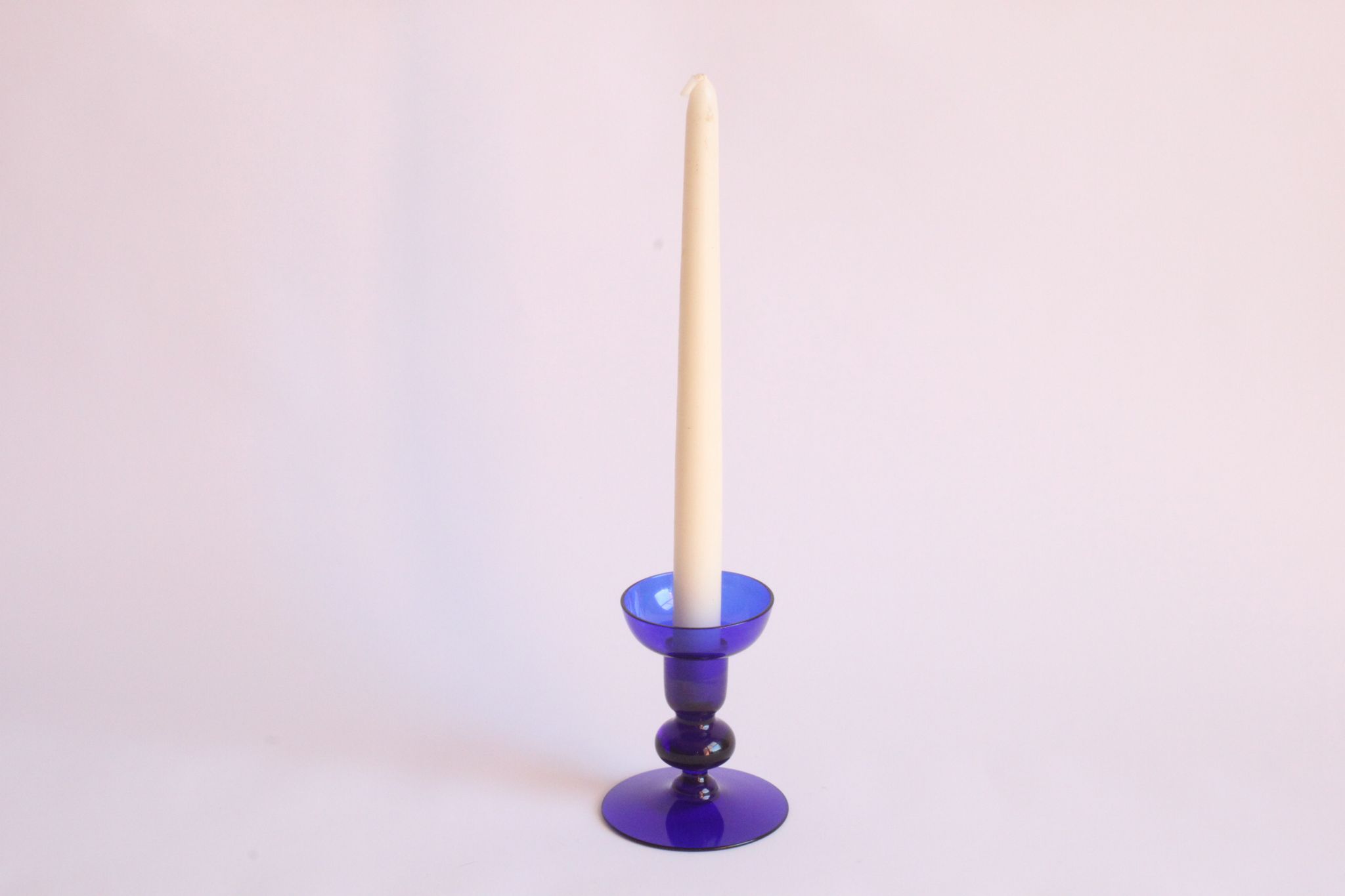 Chandelier bleu cobalt de style scandinave, années 1960.
