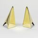 Pair Carl Auböck Minimalist Rocket Brass Bookends #3846, Vienna, Austria