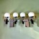 Pair Brutalist double wall sconce lights