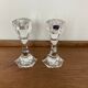Pair of crystal candle holders