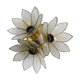 Sconce or cap brass gilded mother-of-pearl flowers