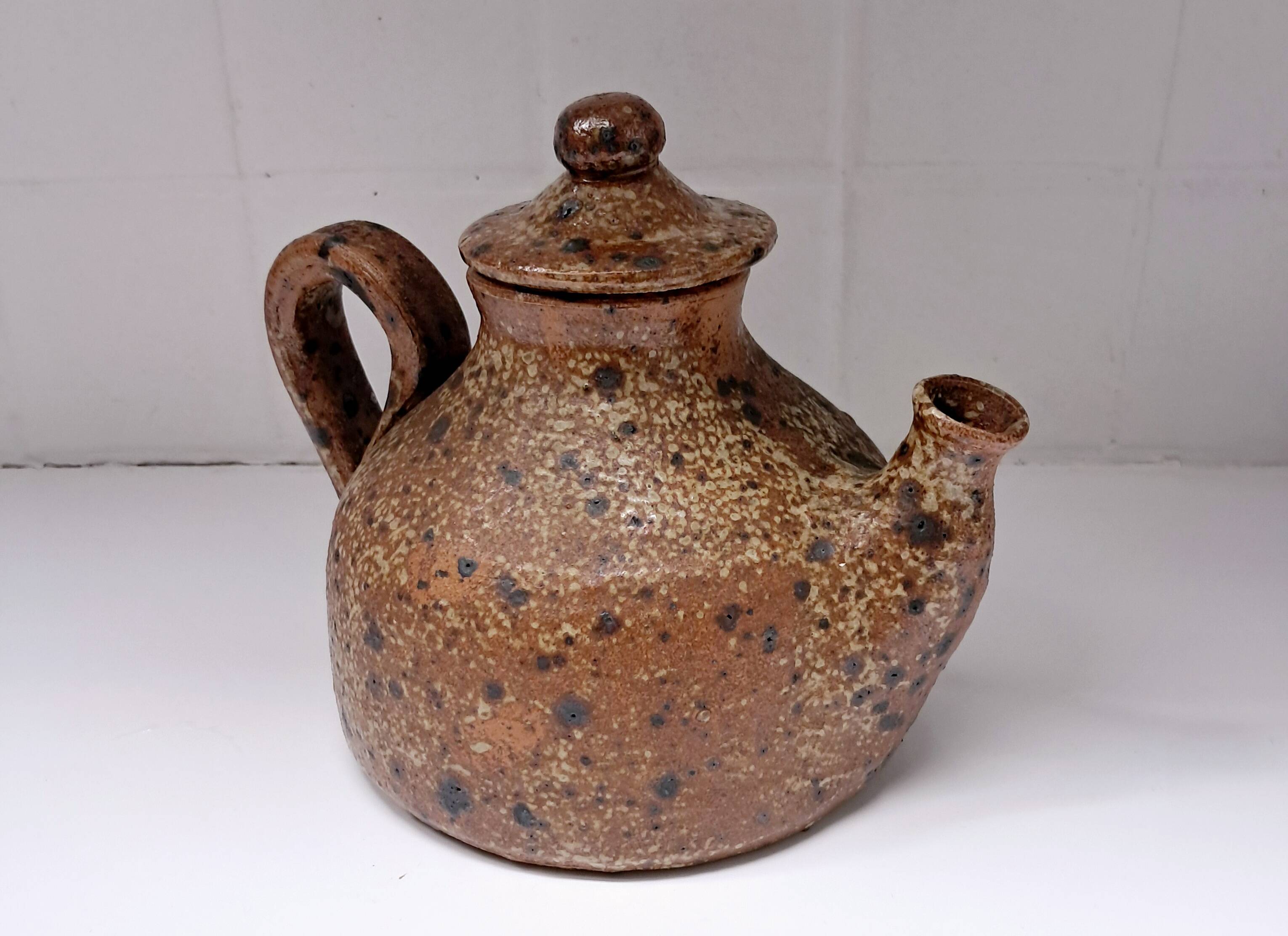Pyrite stone teapot. 1960s. Numbered.