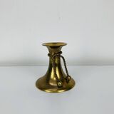 Vintage gold brass knot candle holder