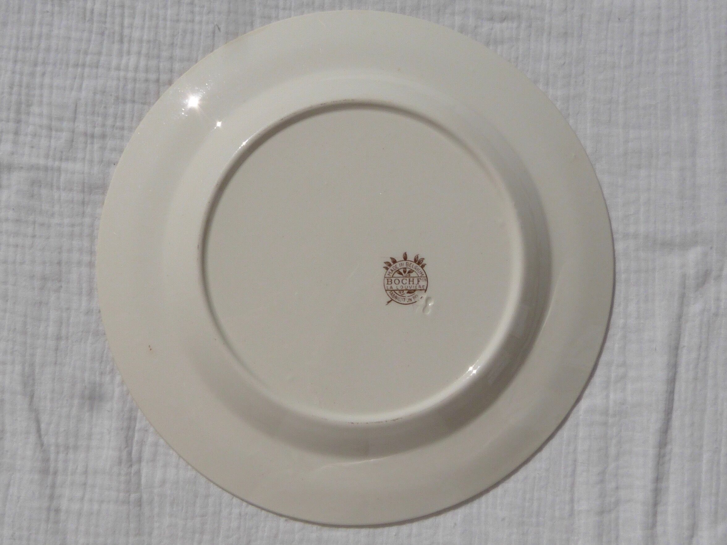 Set de 5 assiettes oiseau Boch la Louvière