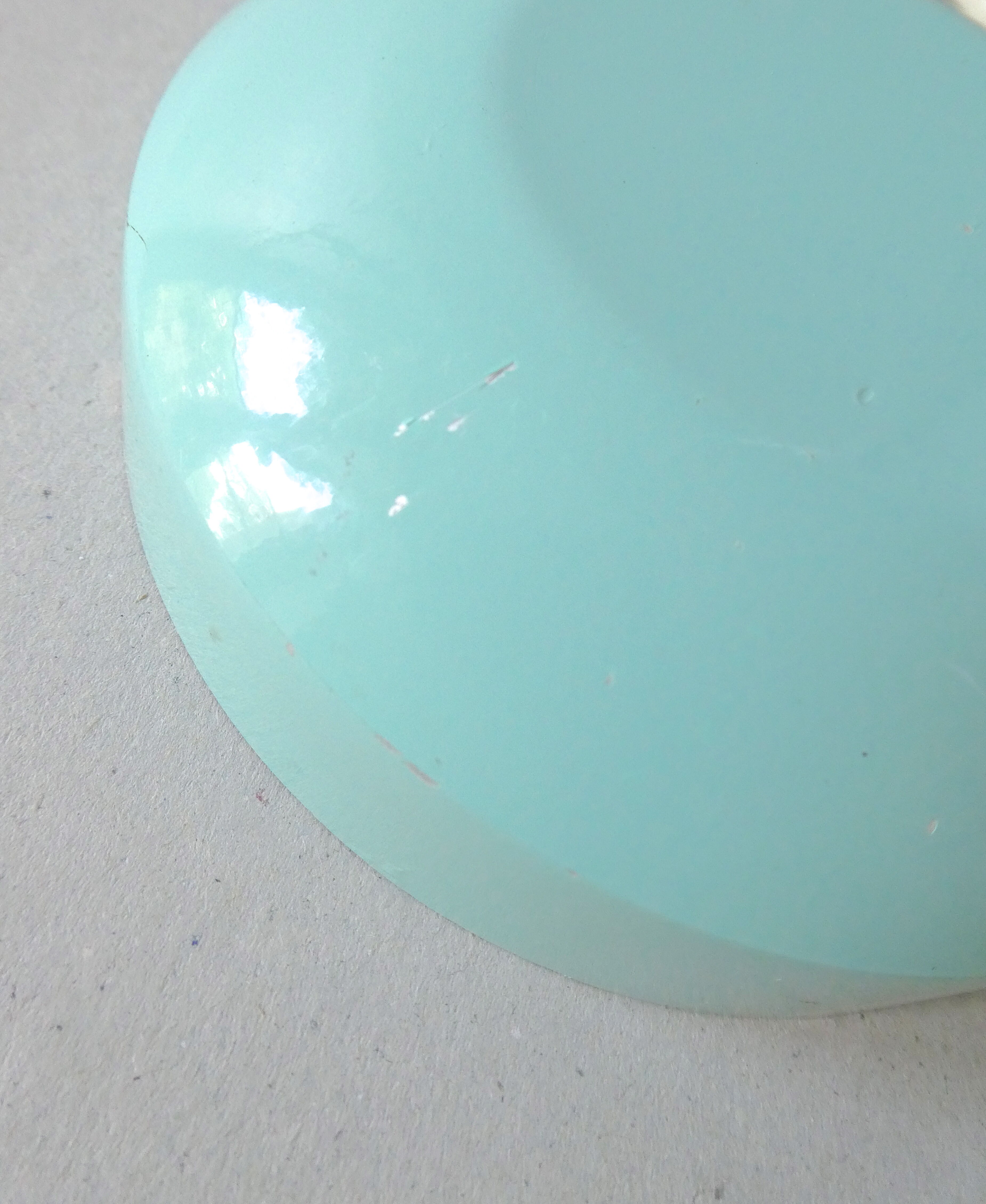 Articulated desk lamp, in turquoise blue metal, 1970s.