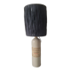Lamp bottle in gres lampshade in black raffia