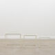 White Isocele nesting tables by Max Sauze France, 70