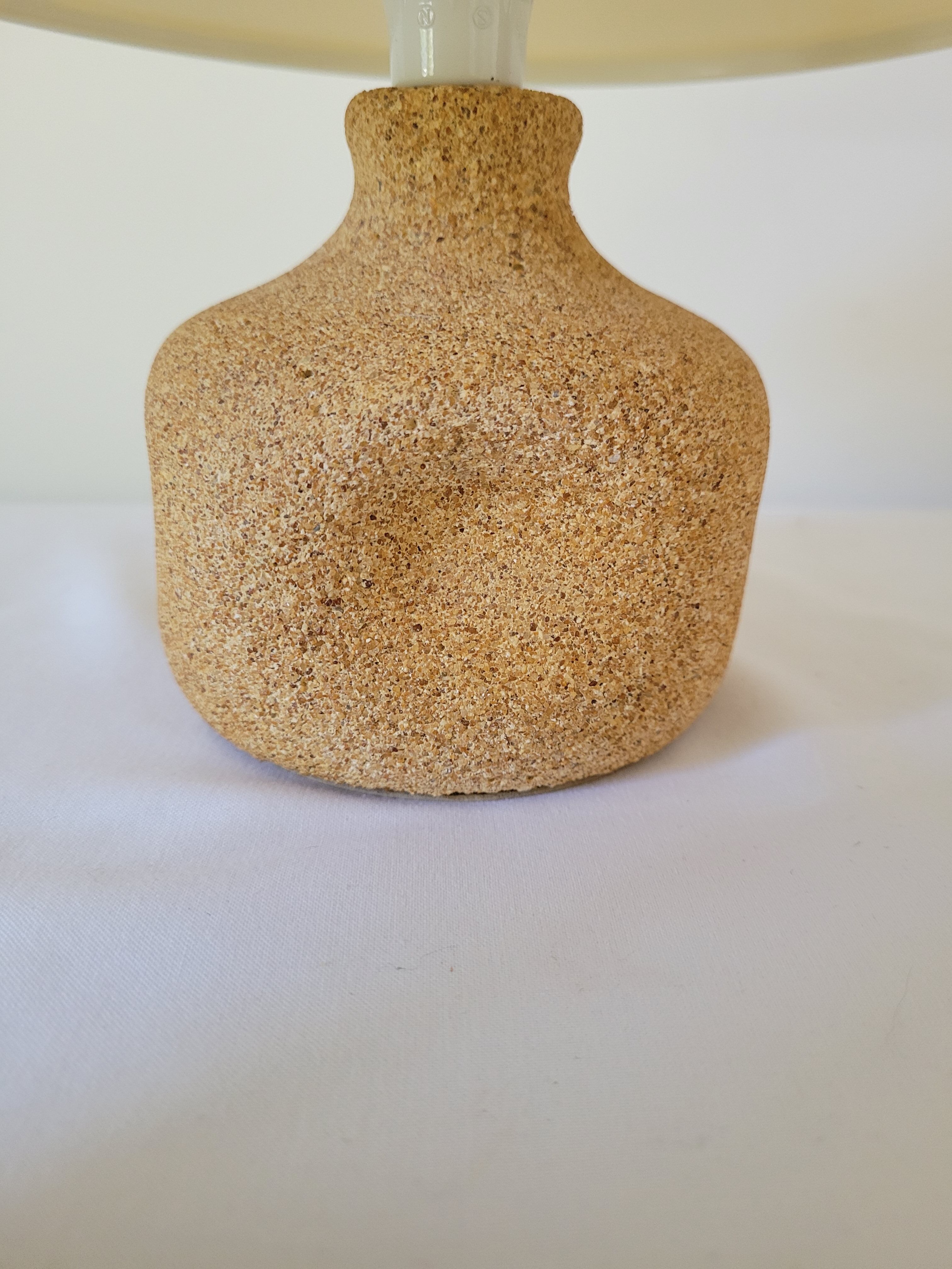 Reconstituted stone bedside lamp