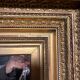 Large antique Napoleon III mirror – Wooden and gilded stucco frame – 135 × 114