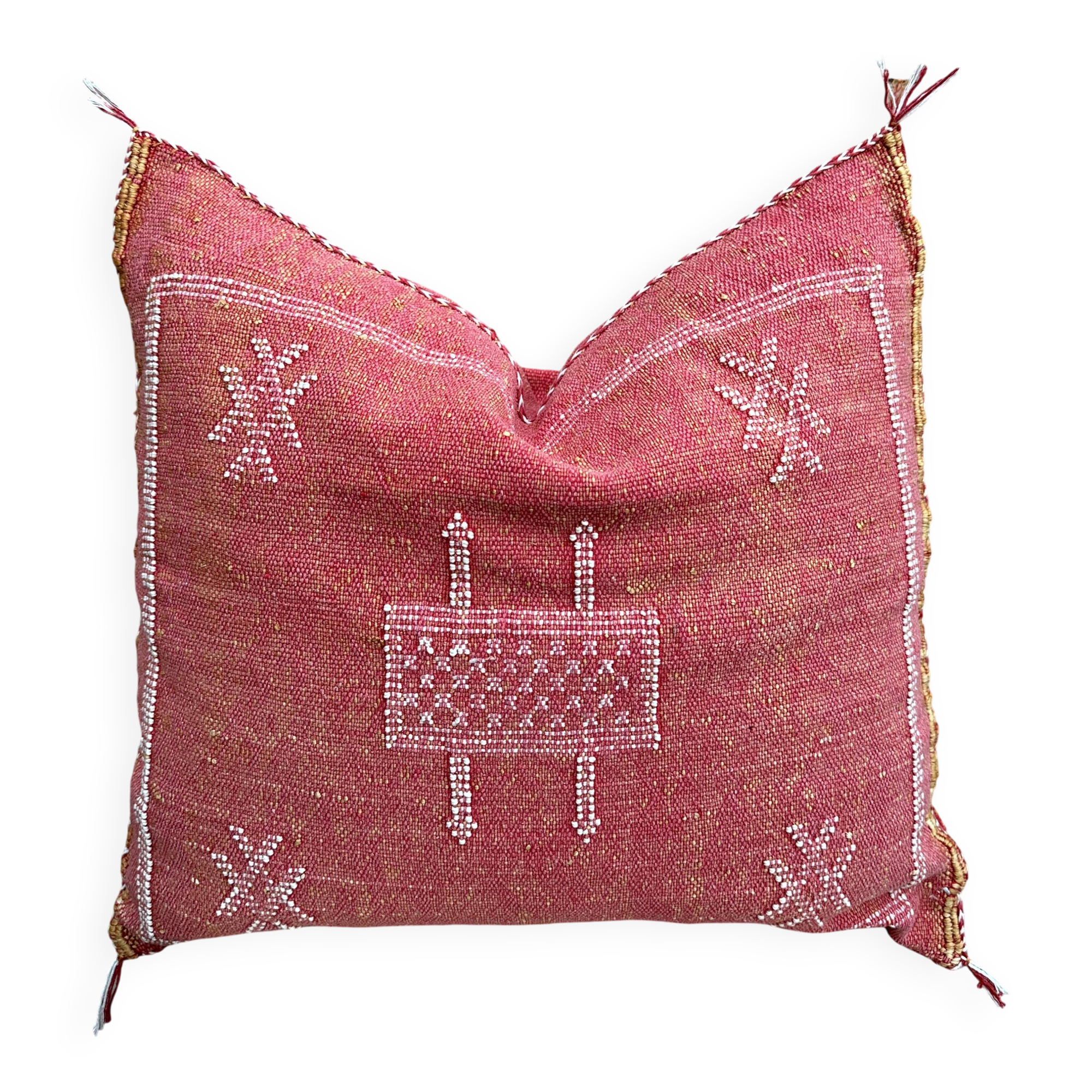 Cactus silk cushion cover: Handwoven Moroccan Sabra cushion